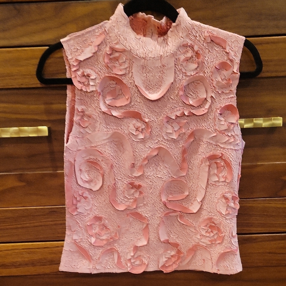 Alberto Makali Pink Textured Blouse